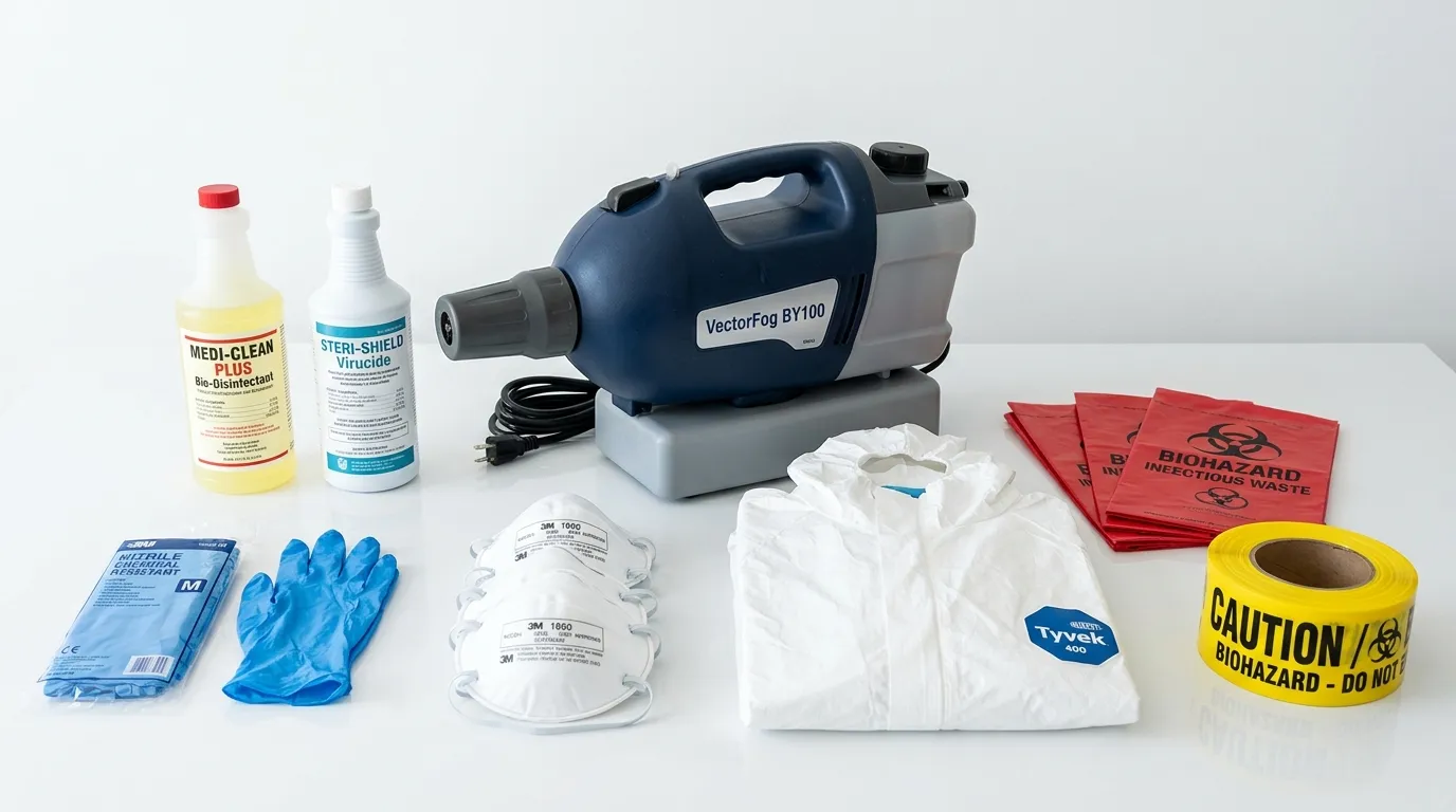 Professional biohazard remediation crew working in North Highlands